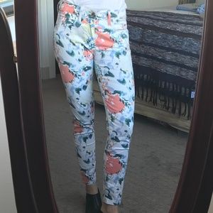 Gap 1969 Floral Mid Rise Skinny Jean 27
